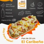 Combo Caribeño 1 (1 Caribeño + DeliPapas Naturales + 1 Coca Cola de lata) - Imagen 2
