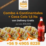 Combo 4 Continentales + Coca Cola 1,5 lts con Delivery Gratis