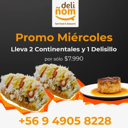 Promo Miércoles - 2 Continentales y 1 Delisillo