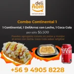 Combo Continental 1 - Continental + 1 DeliArroz con Leche + 1 Coca cola en lata