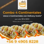 Combo 4 Continentales con Delivery Gratis